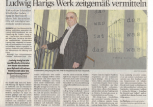 Saarbrücker Zeitung 16.04.26 Ludwig Harigs Werk zeitgemäß vermitteln