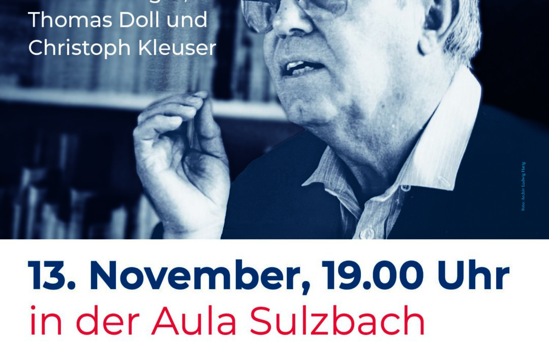 Pressemitteilung 19.10.26 | Musikalisch-literarischer Abend zu Ludwig Harig